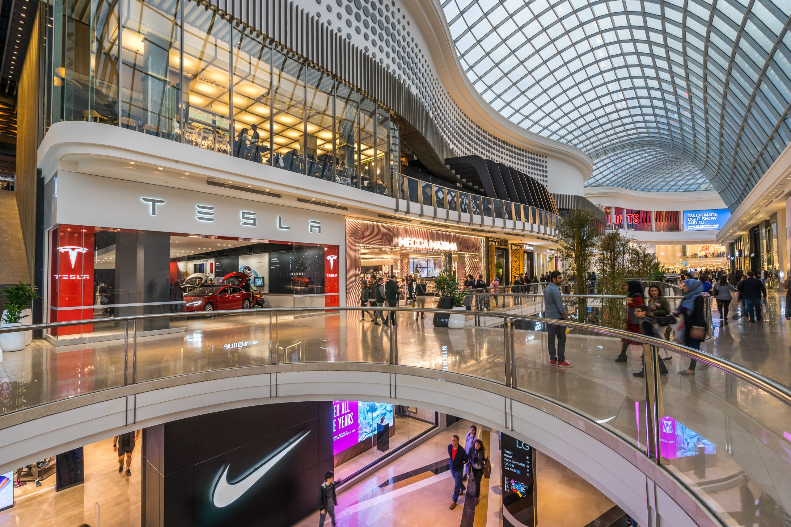 Melbourne, Australia - Oct 22, 2016: New wing of the Chadstone shopping centre, the largest shopping centre in Australia